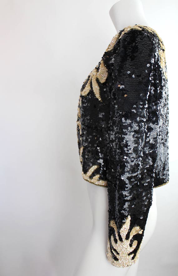 Vintage Sequin and Silk Jacket | Sequin and Silk … - image 8