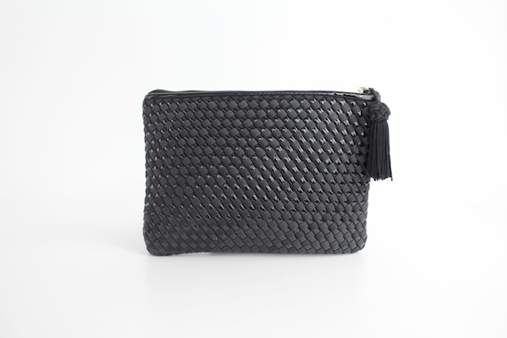 Vintage Intrecciato Leather Sharif Clutch Bag | W… - image 1