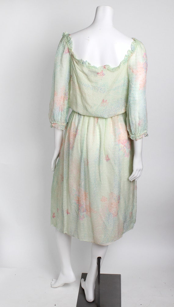 Vintage 1970s Silk Chiffon Dress | Gentillesse Fl… - image 9