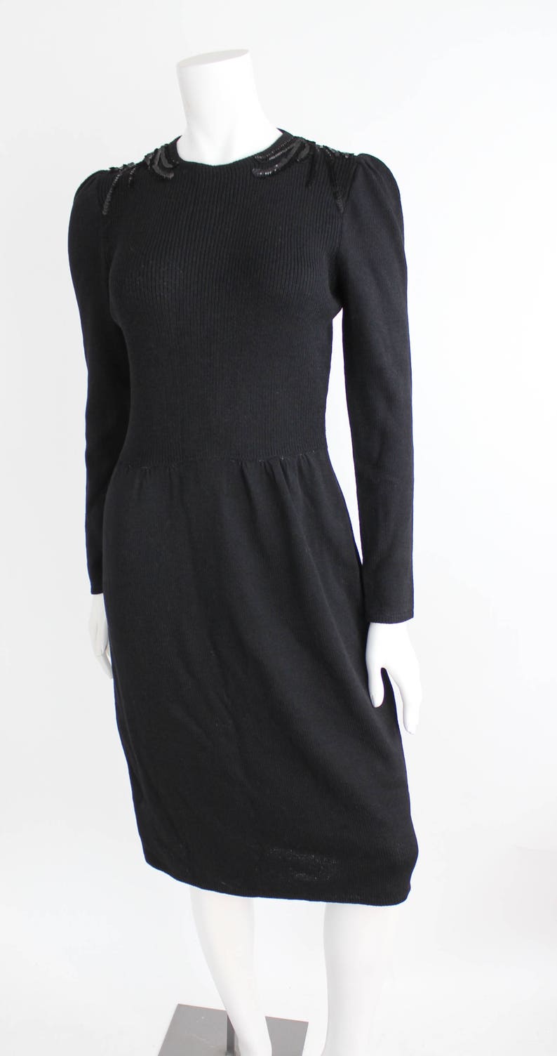 Vintage St John Knit Dress Santana Knit Dress Black Etsy