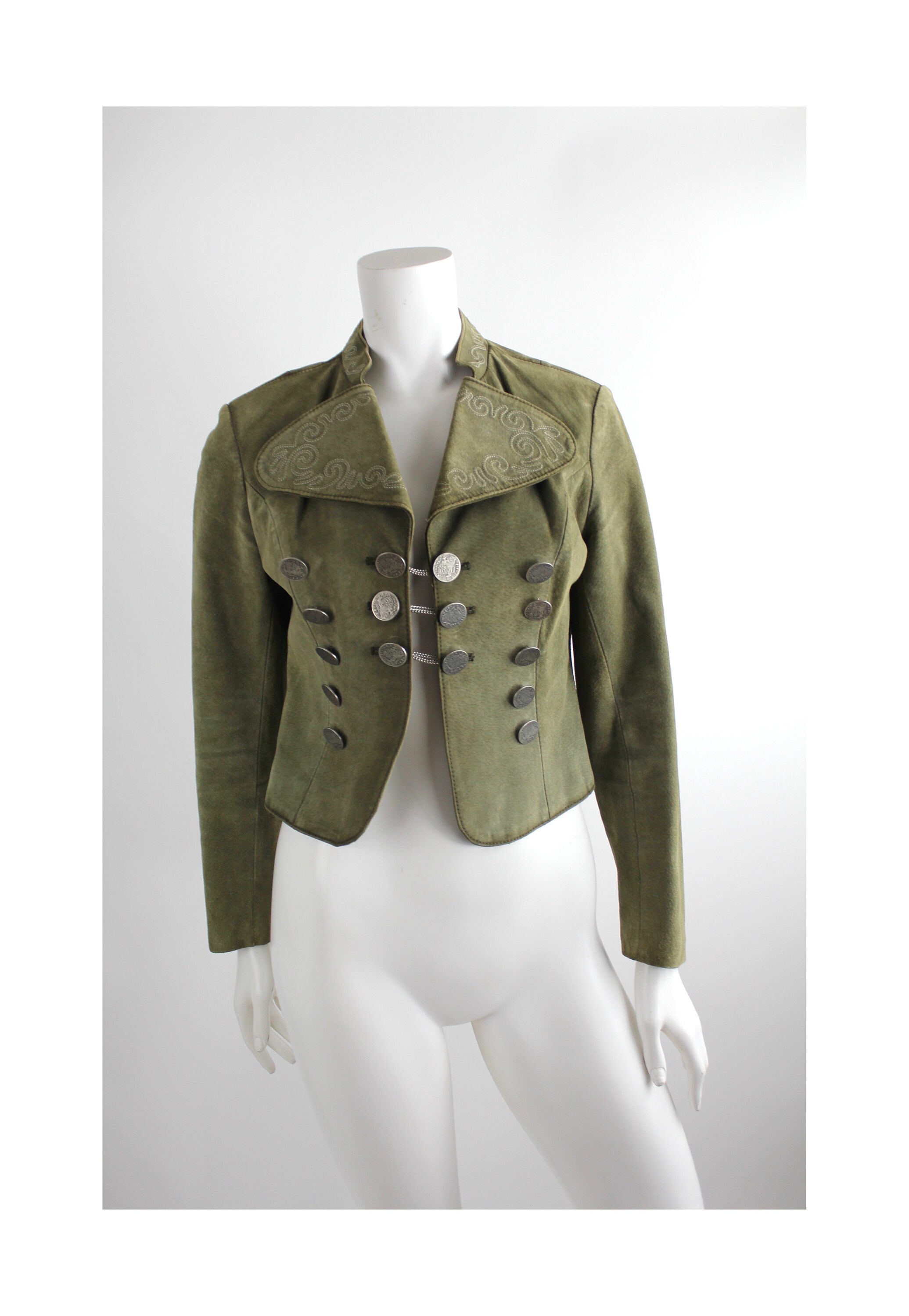 ジャケット・アウター digne collarless jacket coat mossgreen digne collarless jacket coat モスグリーン digne collarless