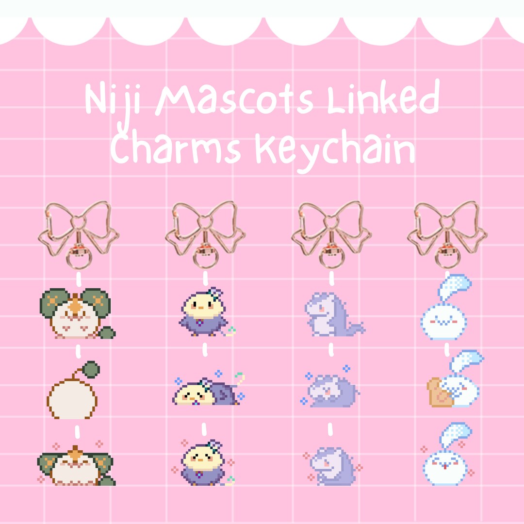 Niji Mascots Linked Acrylic Charms Keychain - Etsy