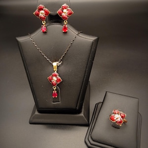 Handmade Florence Jewellery Set of Necklace, Earrings and Ring