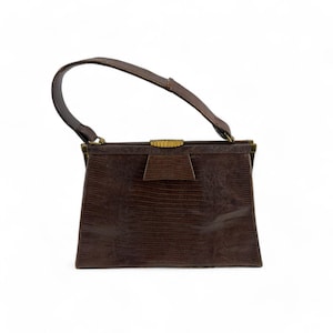 Vintage 1950er Jahre Lesco Echt-Alligator-Leder Handtasche