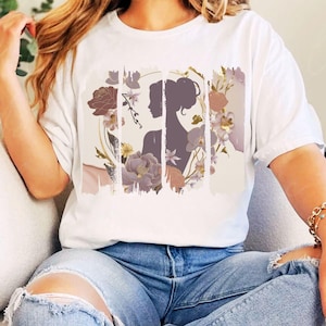 Boho Floral Woman Silhouette PNG: Trendy Shirt Sublimation Design (Digital Download)
