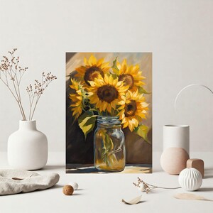 Afdrukbare wenskaart zonnebloem voor alle gelegenheden Berichten Rustieke blanco bloemenbriefje met gratis envelopsjabloon voor verjaardag of bedankje