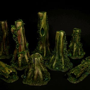 Hand Painted Forest Terrain: DnD Tabletop Wargame Scenery