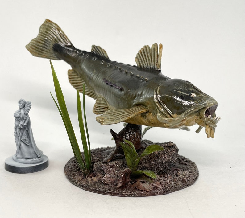 Giant Catfish Dnd Miniature | Custom Painted Sea Monster Mini | River ...