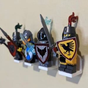 4 PACK - Mount Brick Lego Minifig Compatible Wall Mounts  - 30% Off 1st order