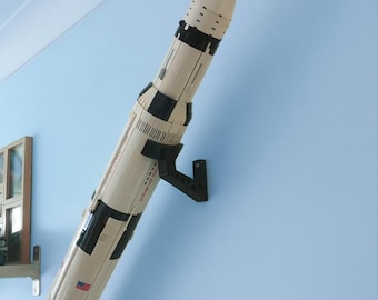 Diagonal Wall Mount for Lego NASA Apollo Saturn V 92176 | Apollo Saturn Display | Gift for Lego and NASA fans