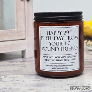 Funny 29th Birthday Card - Sarcastic Humor From Your 110 Lb Friend Snarky Greeting