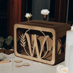 Gepersonaliseerde rustiek bruiloftsdecor, cadeaus voor koppels, kaartendoos, geheugendoos, Receprion, houten en acryl kaartendoos, aandenkendoos babyshower groot