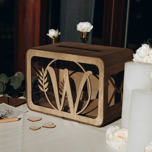 Caixa de cartão de casamento personalizada, envelope e caixa de dinheiro, decoração de recepção boho, caixa de presente para chá de panela