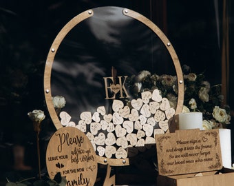 Personalized Wedding Guest Book Alternative: Rustic Drop Box Decor