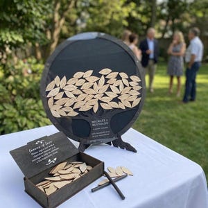 Personalized Celebration of Life, Funeral Guest Book Alternative Custom Wooden Memorial Gift Loss Father, Funeral Favors for Son or Daughter