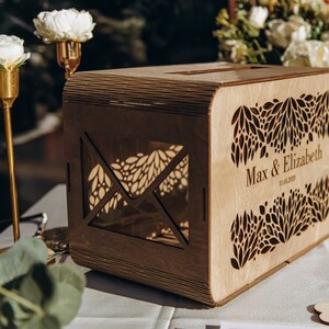 Aangepaste rustieke bruiloftsdecor, cadeaus stel, kaartendoos, geheugendoos, Receprion, houten en acryl kaartendoos, babyshower Keepsake box groot