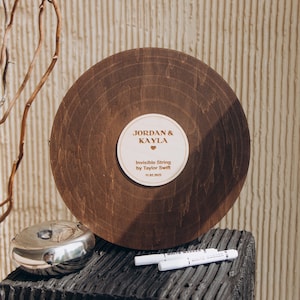 Vinyl record Guest Book Personalized, Audio Guestbook, Love Song, Custom Wedding Guest Book Record Decor, Home Signs Wall Decor