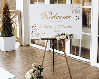 Large Wooden Floor Easel, Tripod Display Stand for Wedding Signs, Canvas Art, Event Decor, Ceremony Welcome Board, Rustic Party Holder