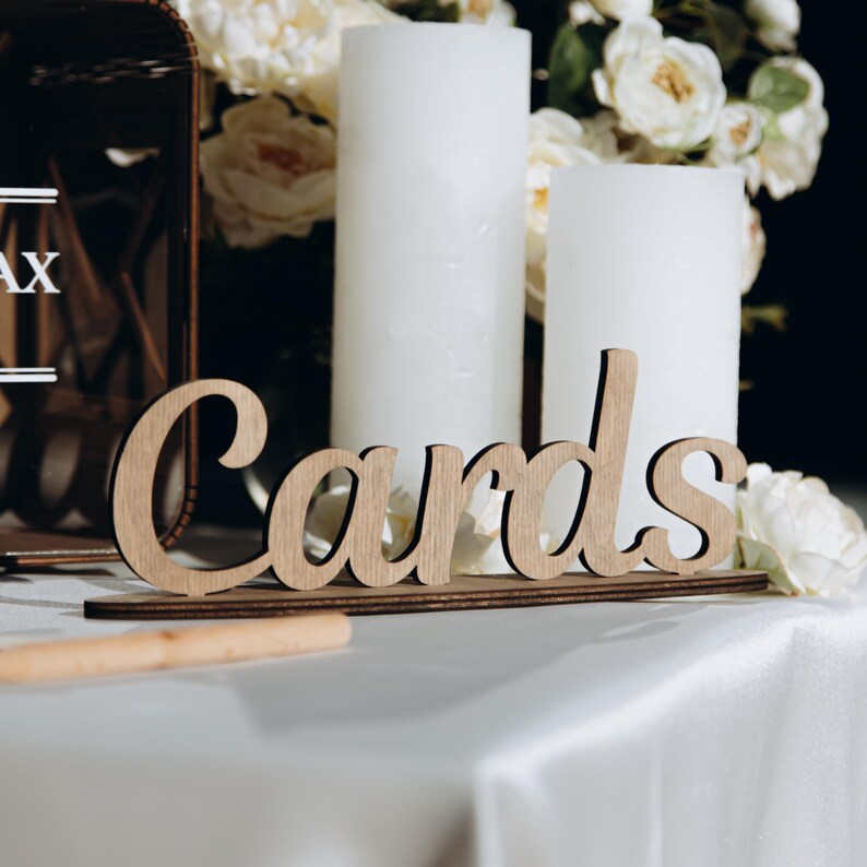 Floral Wedding Card Box With Acrylic Front and Wooden Card Sign for ...