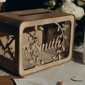 Boîte pour cartes de mariage rustique, décoration de table, enveloppe et tirelire, réception, coffret cadeau EVJF