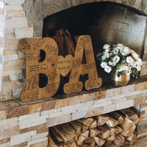 Lettere per libro degli ospiti di nozze, cartello di fidanzamento, regalo di coppia, alternativa al libro degli ospiti, autunno, inverno, decorazioni per matrimoni boho, decorazioni da parete rustiche