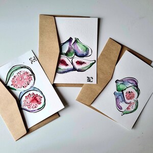 FIGS - Carte originali fatte a mano con acquerello e inchiostro