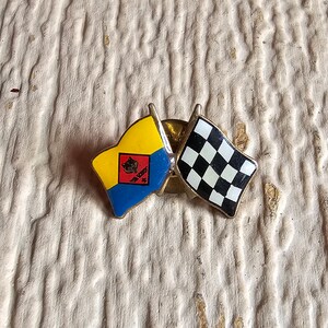 Vintage Cub Scouts Checkered Flag Soap Box Derby Collectors Lapel Hat Pin Boy Scouts Of America Pin