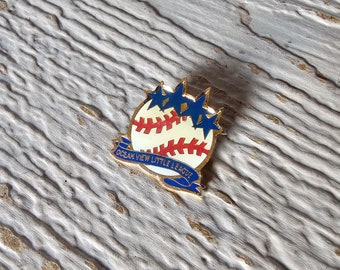 Ocean View Little League Baseball Pin