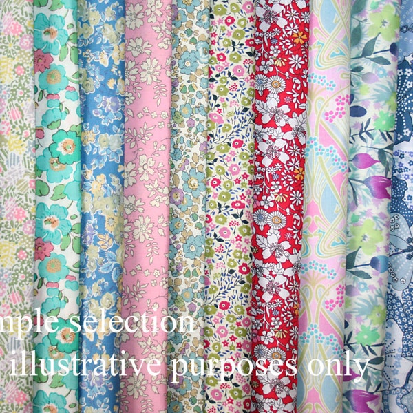 Liberty Tana Lawn selection of 24 x 30 x 30cm/12 x 12' pieces ideal for patchwork and crafts