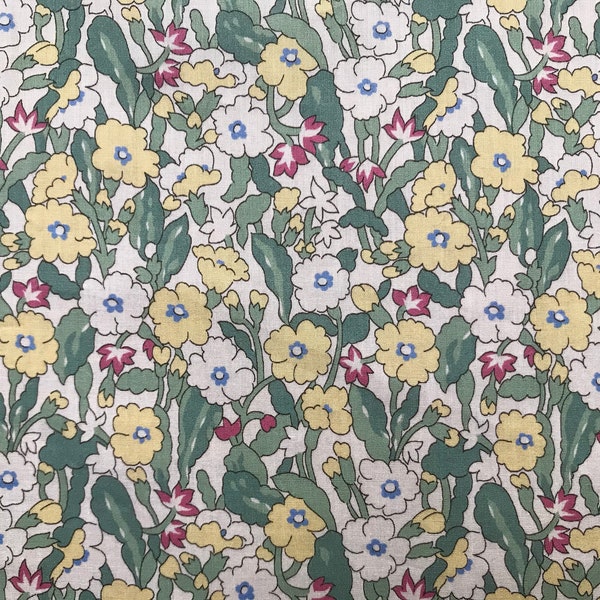 SALE! Exclusive Liberty Tana Lawn "PRIMROSE PATH" yellow fat quarter - limited edition