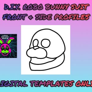 Mall för DIY-robokanindräkt: Huvud- och kroppsprofil (digital nedladdning)