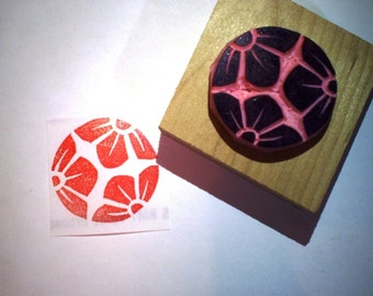 Plum rubber stamp - Hand carved rubber stamp