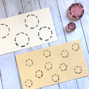 Kreis gepunkteter Ring Stempel Set, Kugel Stempel/ Bubble Stempel/ Kugel Stempel // Polka dot Stempel / 2 handgeschnitzte Stempelgummis von HS