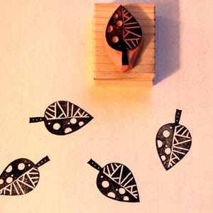 Stempel // Zentangle Stempel // Herbstblatt Stempel // handgeschnitzt und handgearbeitet