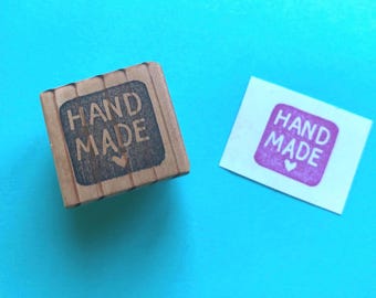 HANDMADE rubber stamp //Homemade stamp // Hand baked / Hand sewn / Hand knit/ home baked/Hand crocheted/mini hand carved stamp by HS