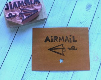 Air mail rubber stamp for shipping and packaging//international delivery stamp