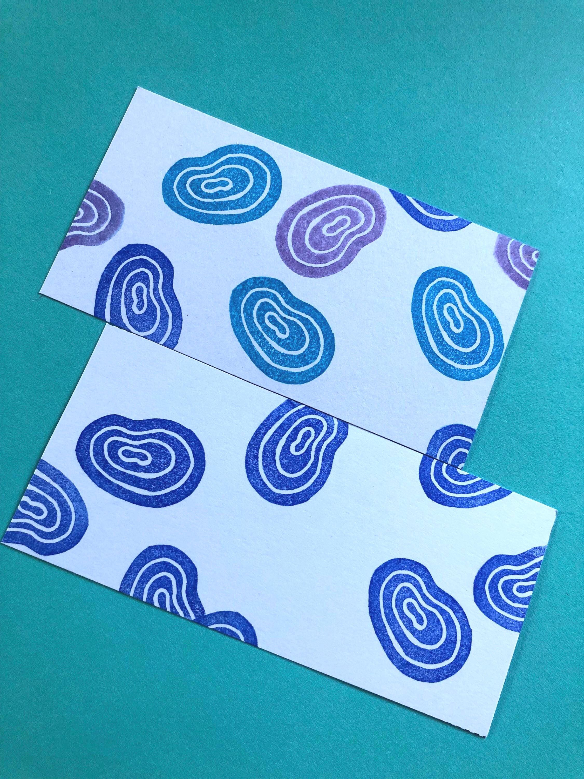 ウォーターリップルのゴム印/液体/形状/渦巻き/雨滴/水滴スタンプ/油滴/ニューロン/アメーバ/Happie stamps による手彫りのゴム印 -  Etsy 日本