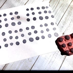 Gepunkteter Kreis Stempel / Sphere Stempel/ Bubble Stempel/ Ball Stempel // Polka dot Stempel / 3 handgeschnitztes Stempelset von HS