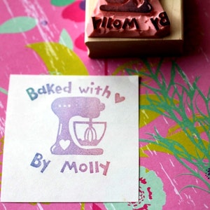 Standmixer Stempel/ Küchenhilfe Stempel/Selbstgemacht/selbst gebacken mit Liebe//aus der Küche/aus der Küche/Geschenk für Koch/Rezept/Ofen/ Selbstgemacht/handgeschnitzt