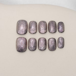 Natural Nails|Classy Nails|Fall Nails|Brown Cat Eye Nails|Metallic Nail|Glitter Nails|Galaxy Nails|Short Square Nails|Trendy Nails
