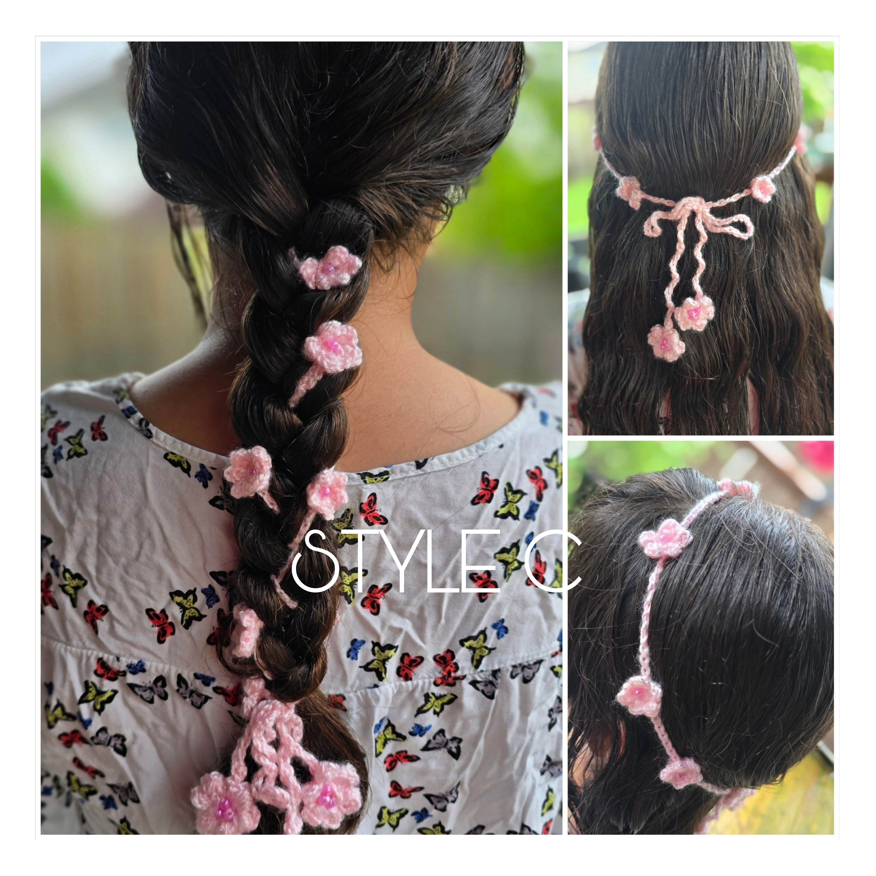 Floral Handmade Crochet Hair Accessories - Etsy Canada