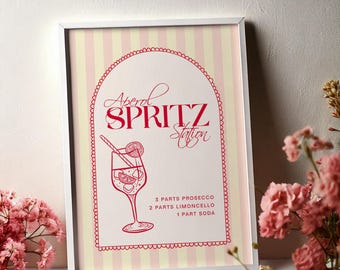 Editable Spritz Station Bar Sign | Customisable Digital Template | Aperol Wedding Bar Menu | DIY Printable Signature Drinks Cocktail Sign