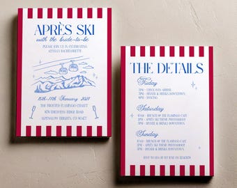 Après Ski Bachelorette Invitation and Itinerary: Winter Party Invite (Digital Download)