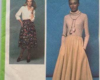 Vintage 1978 Simplicity 8699 Size Medium Misses' Jiffy Knit Skirt in 2 Lengths Sewing Pattern