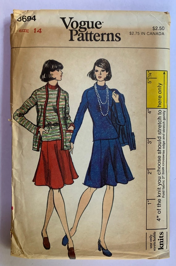 Vintage 70s Vogue 8694 Size 14 Bust 36 Misses' Jacket, Top