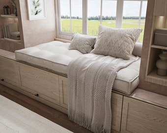 Window Seat Cushion Indoor, Custom Bench Cushion, Large Floor Cushion