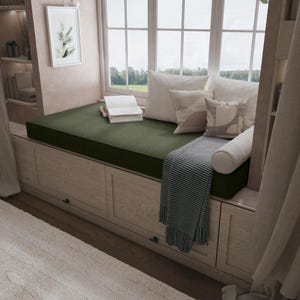 Benutzerdefinierte Leinen Bankkissen, Waschbares Bodenkissen, Fensterbankkissen im französischen Stil