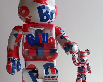 MEDICOM TOY - BE@RBRICK ANDY WARHOL Brillo 100％ 400% MEDICOM TOY BE@RBRICK ANDY WARHOL BRILLO 400% & 100% 2 PACK