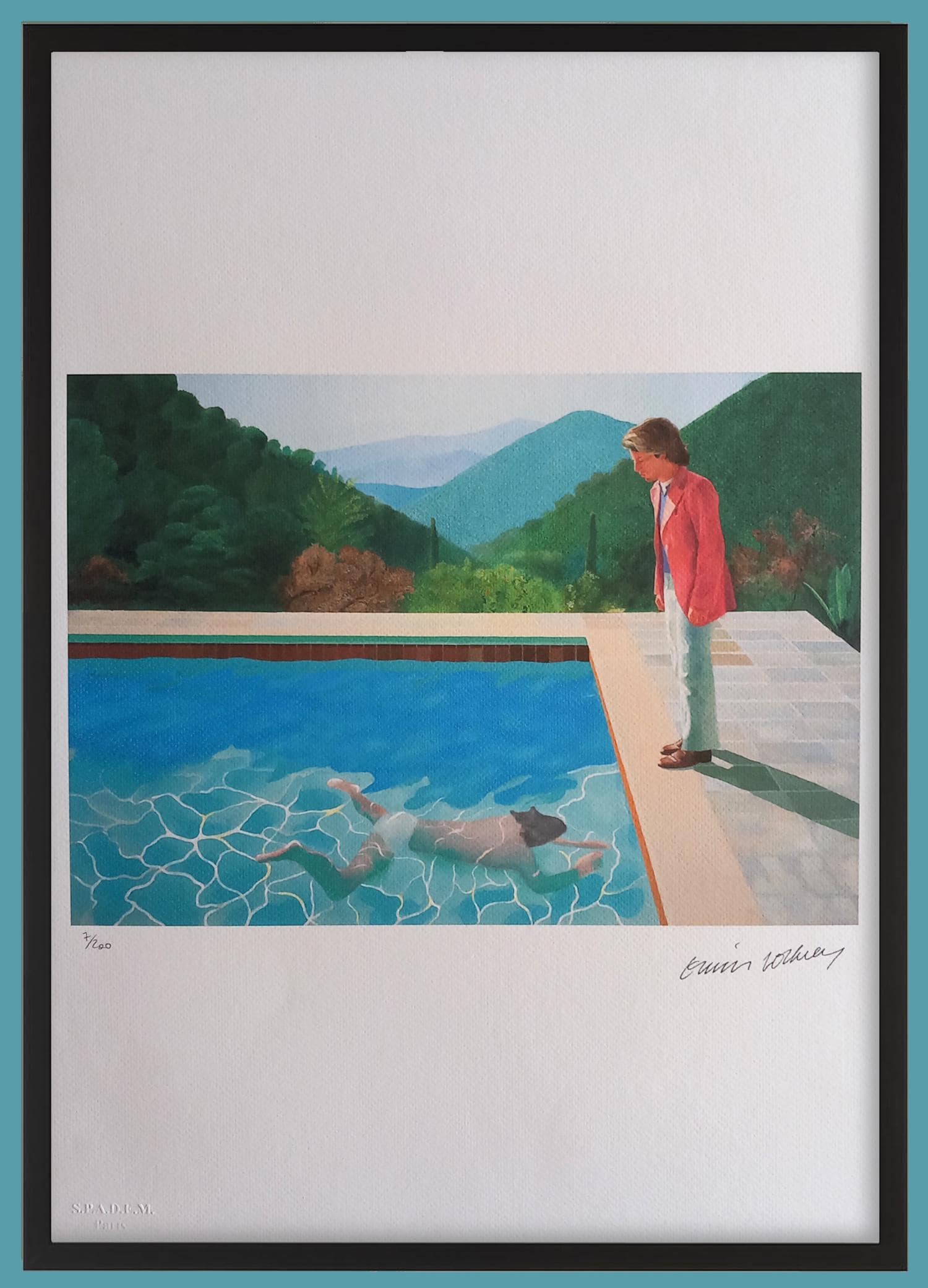 デイヴィッド・ホックニー リトグラフ　Paper Pools 額装 Paper Pools David Hockney デイヴィッド・ホックニー