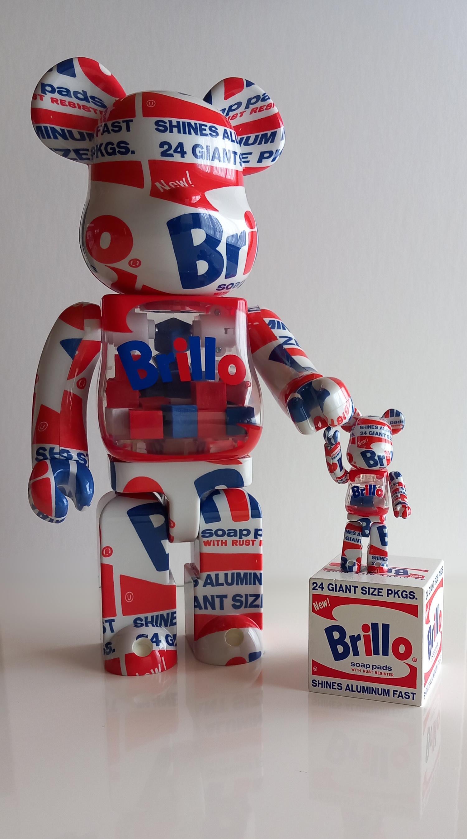 その他 Brillo be@rbrick 400 100 Andy Warhol – Brillo Bearbrick Set 100 + 400% + Extra Brillo Box